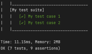 Naming test suites and cases